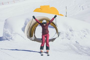 Skifahrerin im Action-Park Kreuzwiese